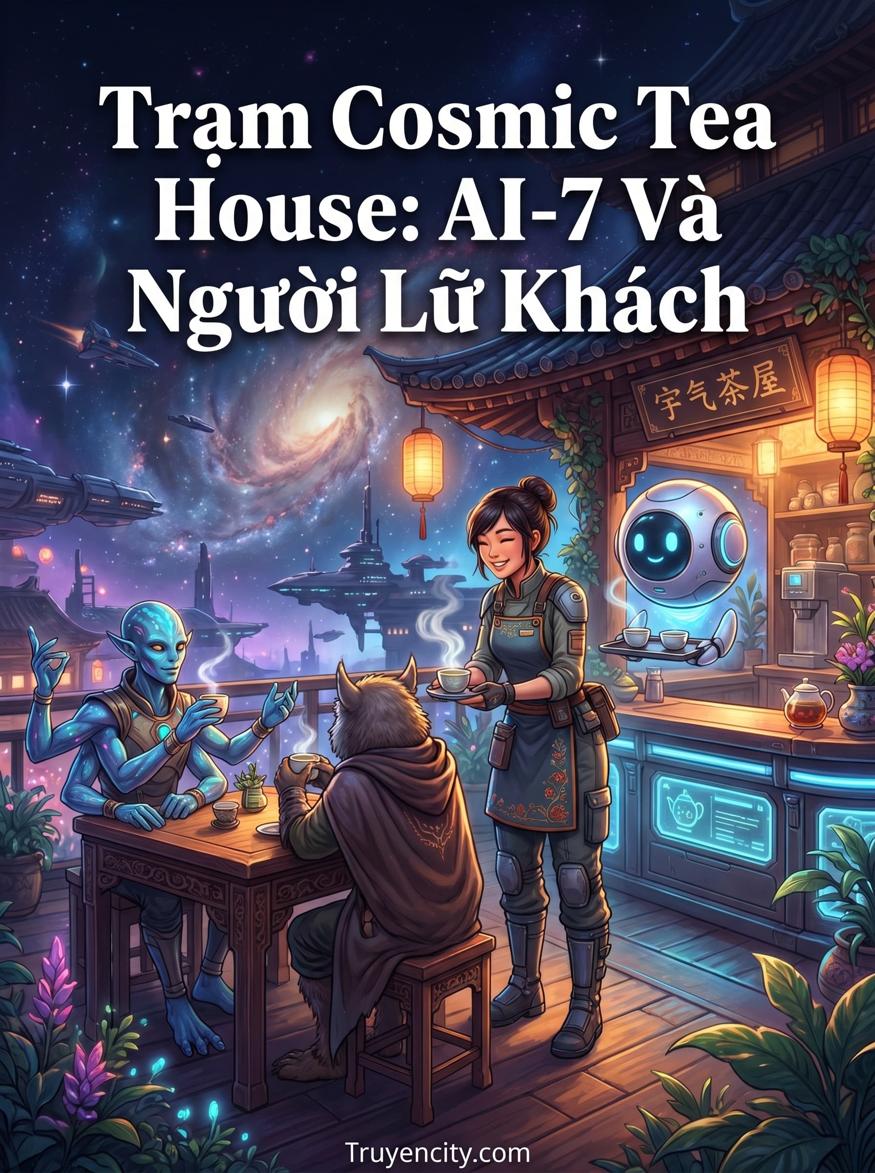 Trạm Cosmic Tea House: AI-7 Và Người Lữ Khách